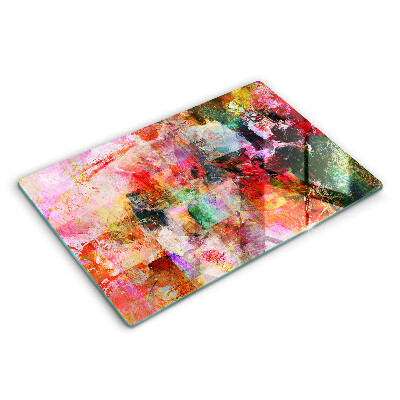 Ochranná deska za sporák 80x52 cm Abstraktní barva