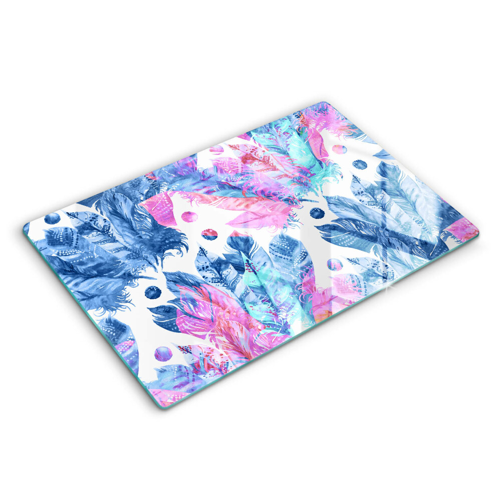 Ochranná deska za sporák 80x52 cm Ilustrace boho peří