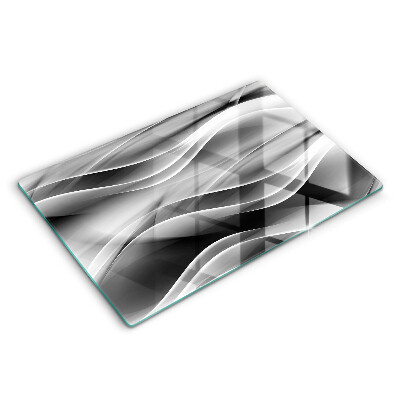 Ochranná deska za sporák 80x52 cm Abstraktní linie kouře