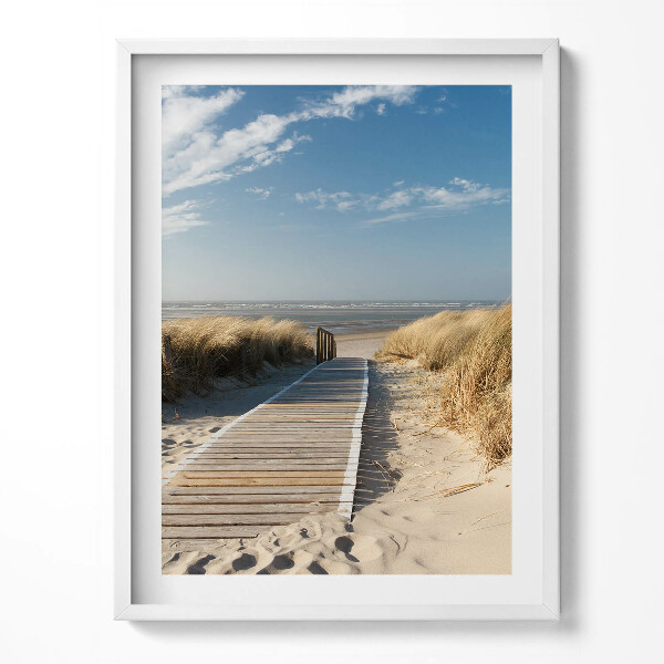 Obraz v rámu Výhled na pláž a moře