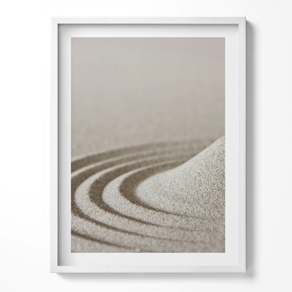 Obraz v rámu Zen – kopec písku v boho stylu