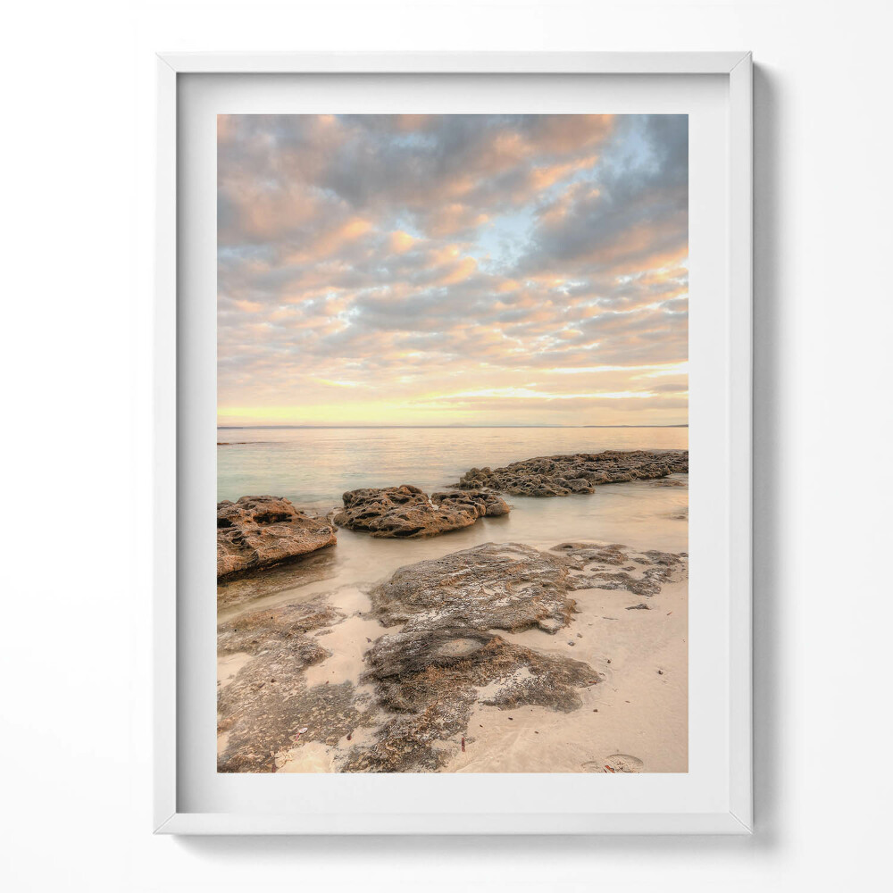 Obraz v rámu Plážová krajina moře a oblohy