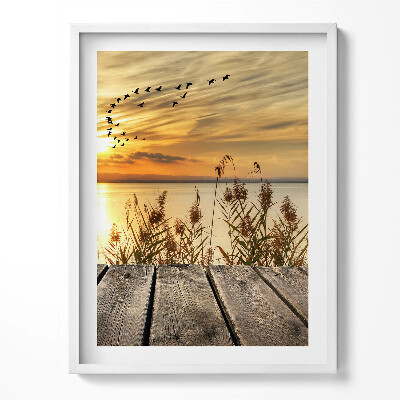 Obraz v rámu Molo při západu slunce