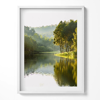 Obraz v rámu Zelená říční krajina