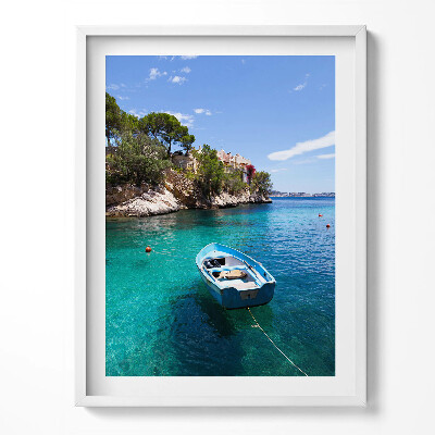 Obraz v rámu Loď na tyrkysové moře