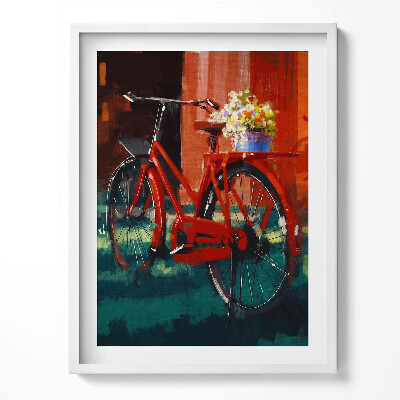 Obraz v rámu Kolo s květinovým aranžmá