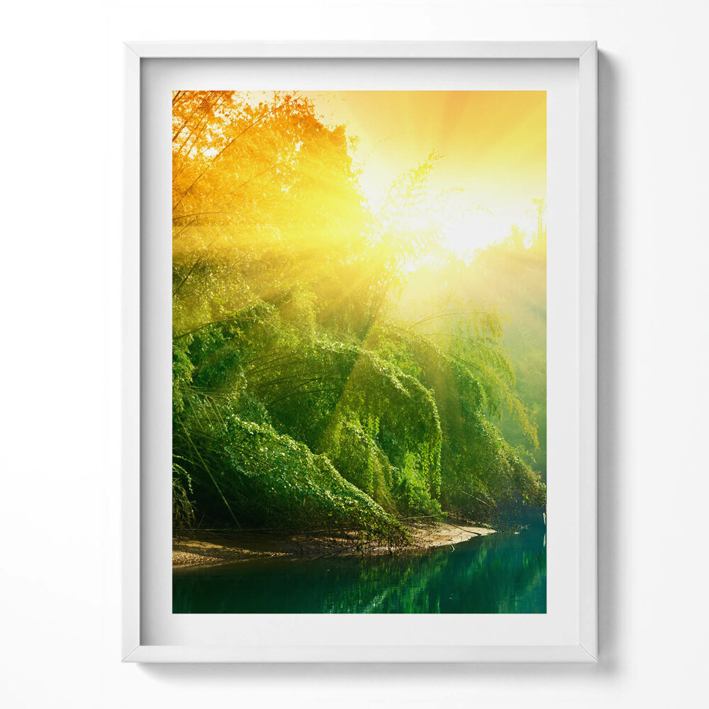 Obraz v rámu Přírodní krajina na slunci