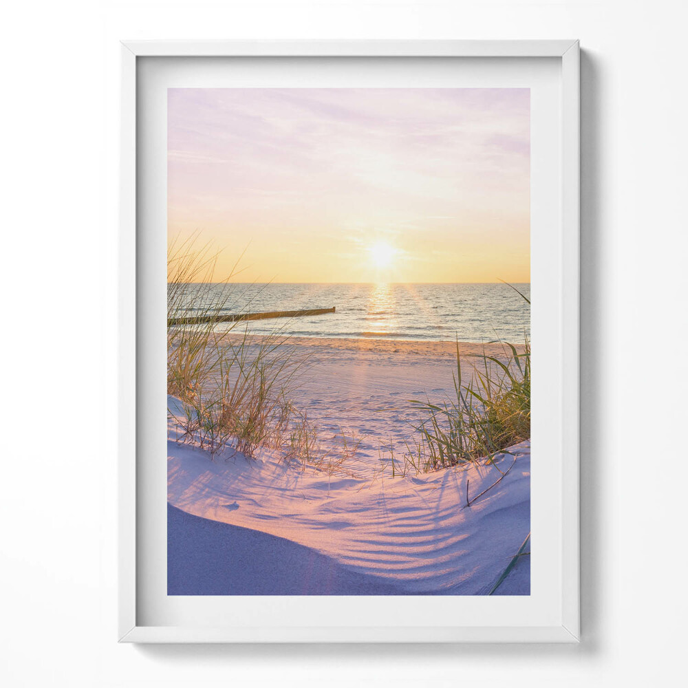 Obraz v rámu Polské moře - pláž na slunci