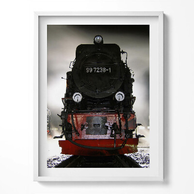 Obraz v rámu Lokomotivy v noci