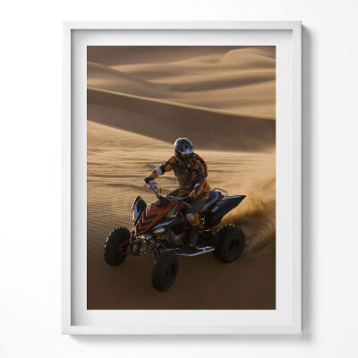 Obraz v rámu Jízda na čtyřkolce v poušti