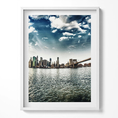 Obraz v rámu Město a Brooklynský most