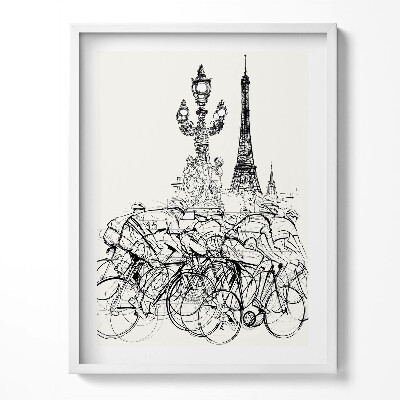 Obraz v rámu Cyklistický závod abstrakce