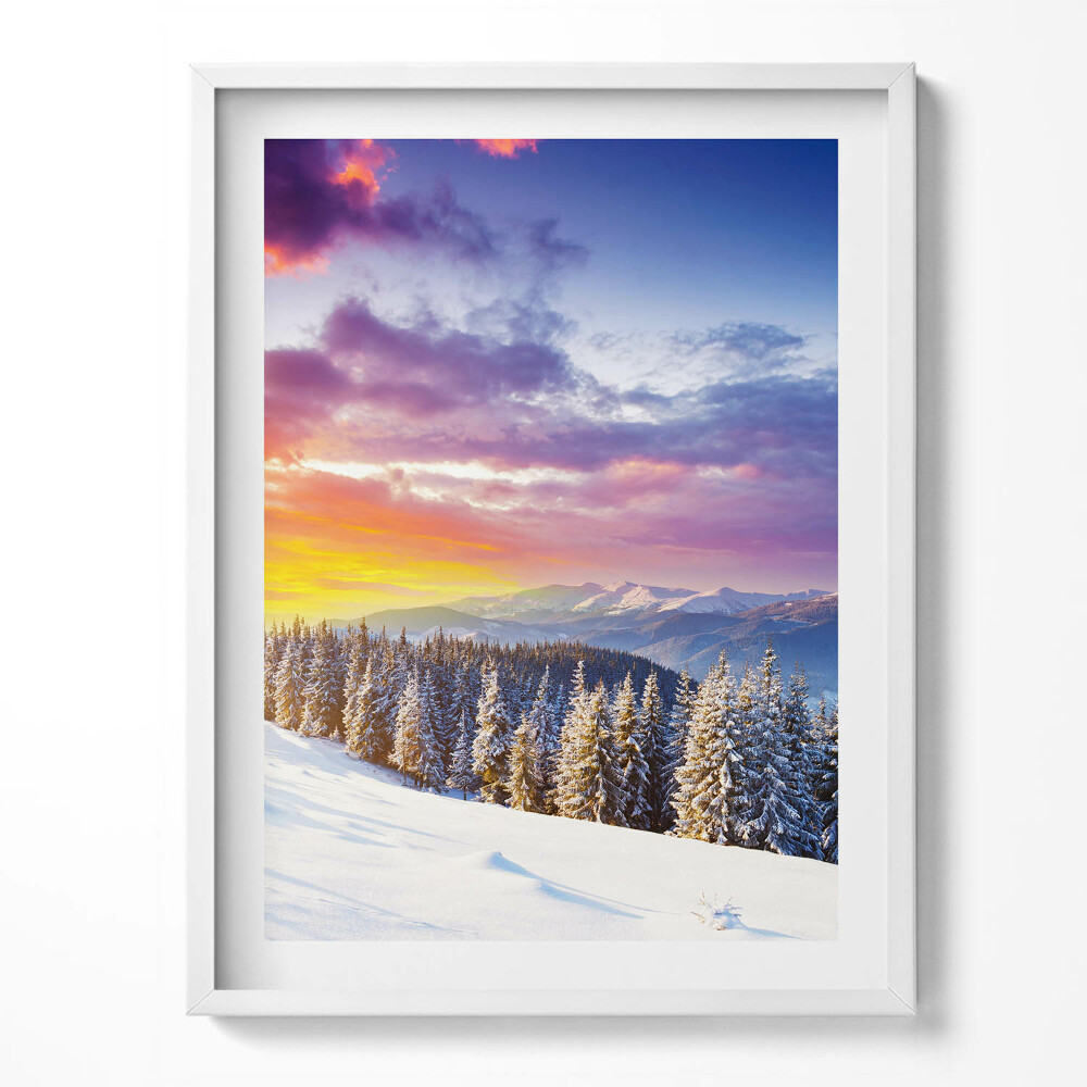 Obraz v rámu Zimní horská krajina