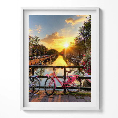 Obraz v rámu Východ slunce nad Amsterdamem