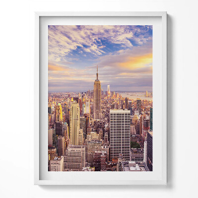 Obraz v rámu Západ slunce v New Yorku