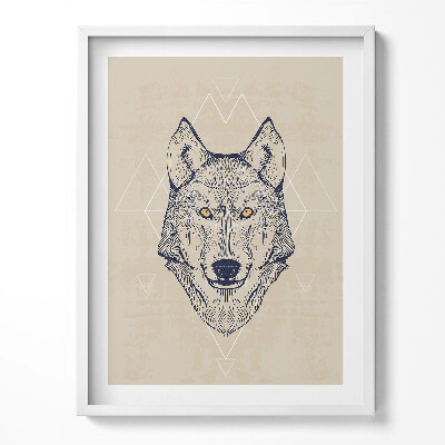 Obraz v rámu Vlčí hlava