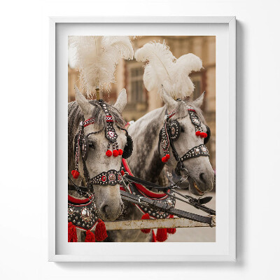 Obraz v rámu Krásní koně v Krakově