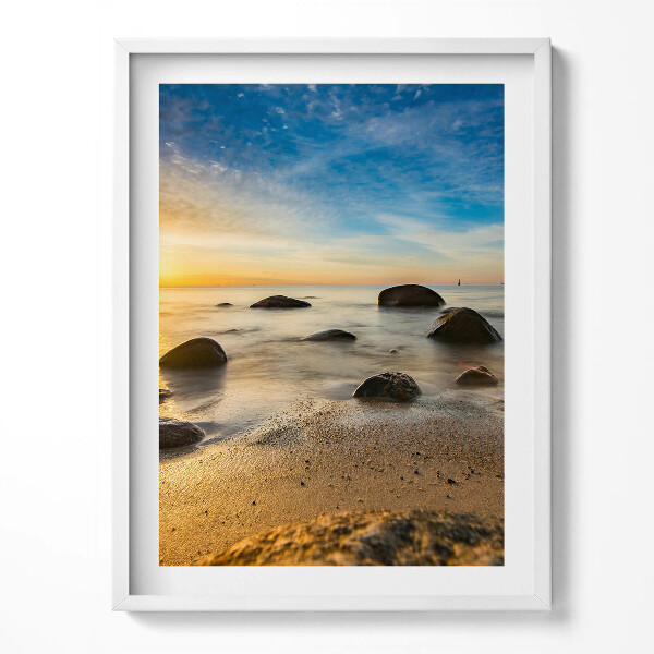 Obraz v rámu Východ slunce Baltské moře