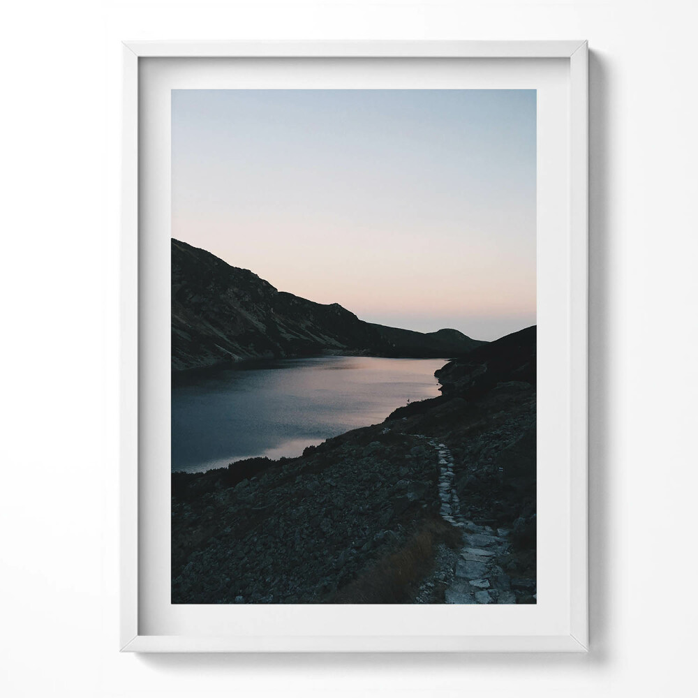 Obraz v rámu Jezero a hory Tater