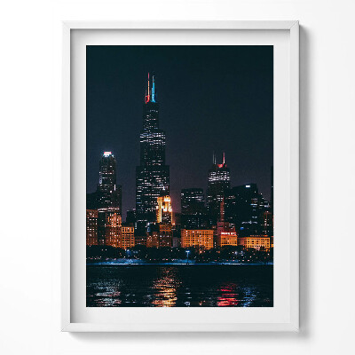 Obraz v rámu Panoráma města Chicago