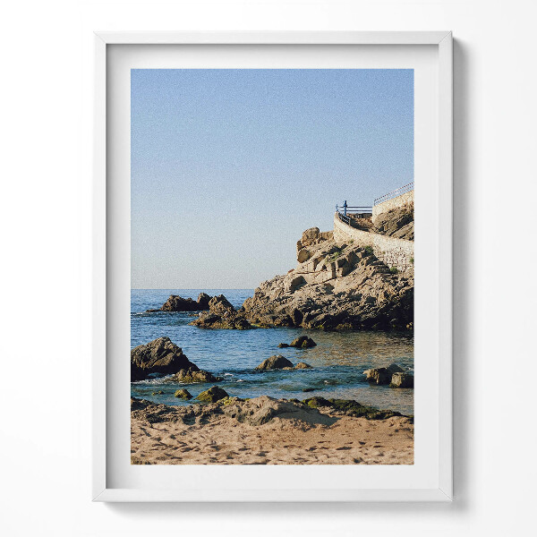 Obraz v rámu Pláž na pobřeží Costa Brava