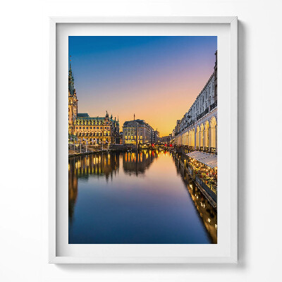 Obraz v rámu Radnice v německém Hamburku