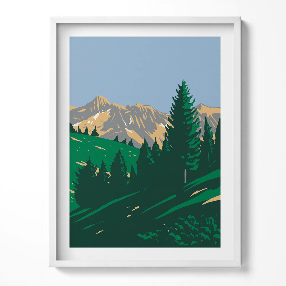 Obraz v rámu Národní park v Alpách Francie