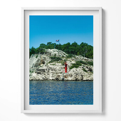 Obraz v rámu Scénická cesta Split Chorvatsko