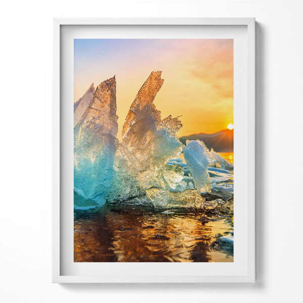 Obraz v rámu Kus ledu při východu slunce