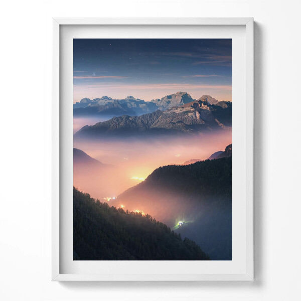 Obraz v rámu Krajina horských vrcholů