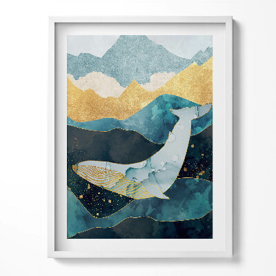 Obraz v rámu Velryba abstrakce