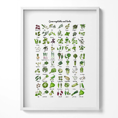 Obraz v rámu Zelená zelenina