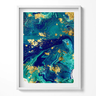 Obraz v rámu Abstrakce se zlatem