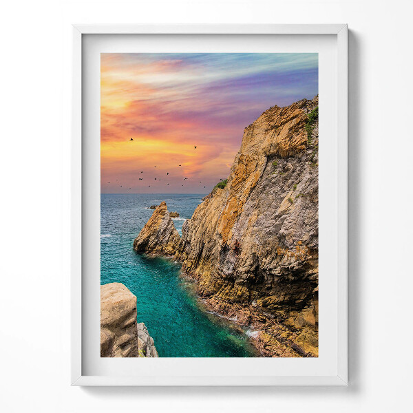 Obraz v rámu Krajina útesu v La Quebrada Venezuela