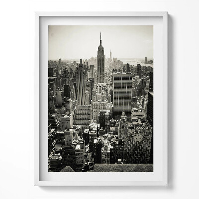 Obraz v rámu Černobílý pohled na New York City