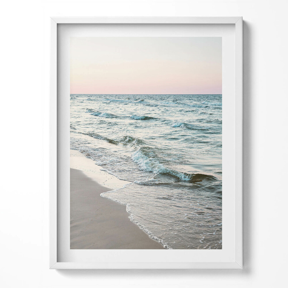 Obraz v rámu Romantická krajina mořských vln