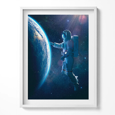Obraz v rámu Kosmonaut a planeta Země