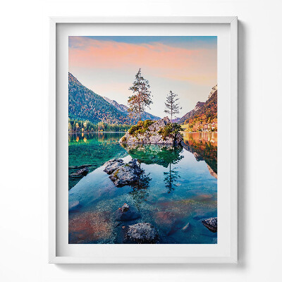 Obraz v rámu Krásná horská krajina jezera