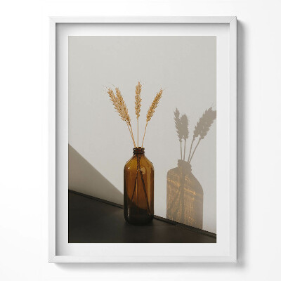 Obraz v rámu Boho váza s klasy