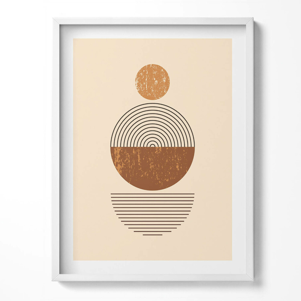 Obraz v rámu Geometrické umění v boho stylu