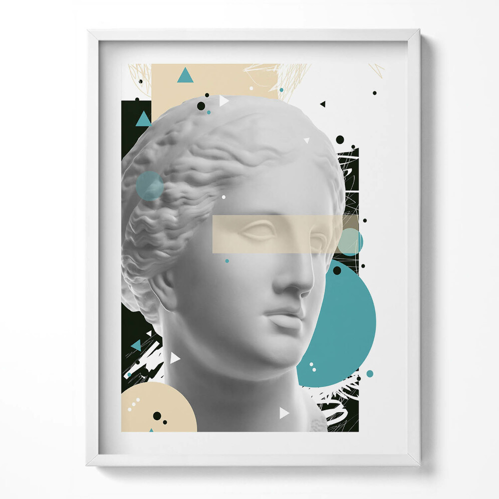 Obraz v rámu Abstraktní portrét antické sochy ženy