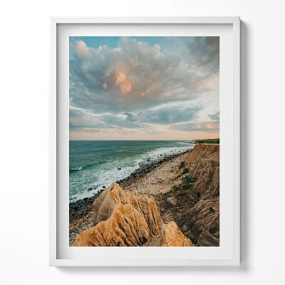 Obraz v rámu Letní krajina mořské oblohy a nábřeží