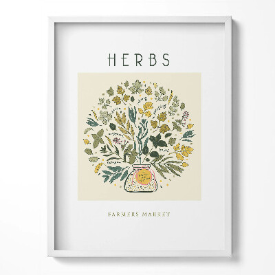 Obraz v rámu Byliny ilustrace