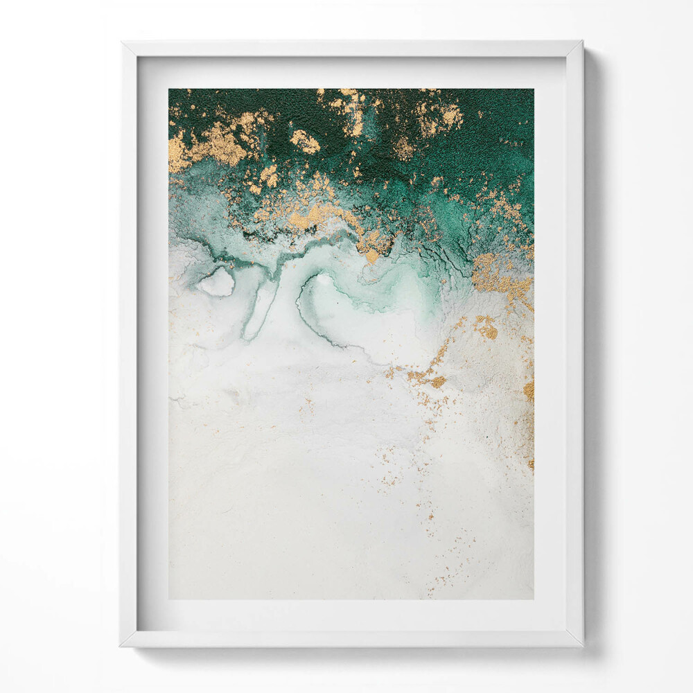 Obraz v rámu Abstraktní kompozice se zlatem