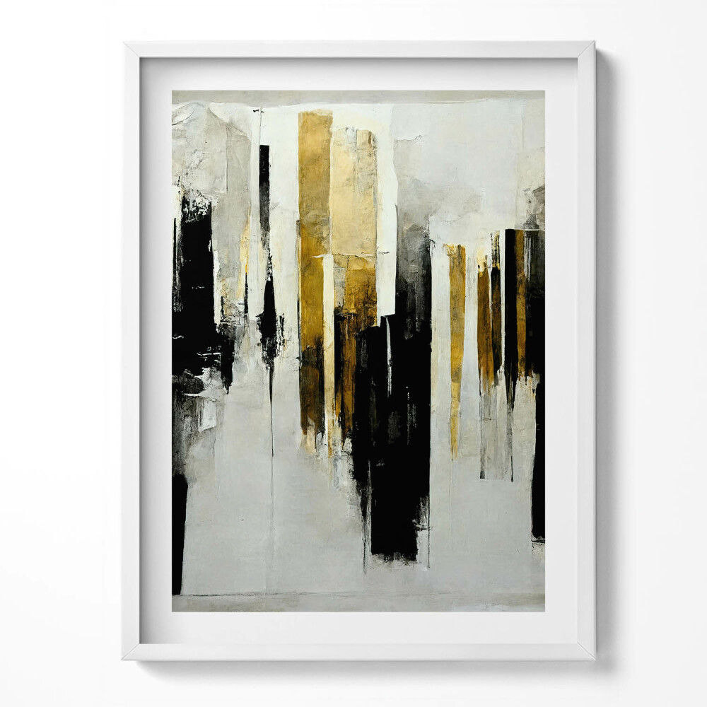 Obraz v rámu Abstraktní umění se zlatem