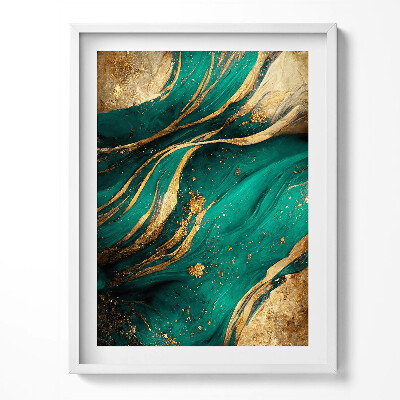 Obraz v rámu Abstrakce se zlatem