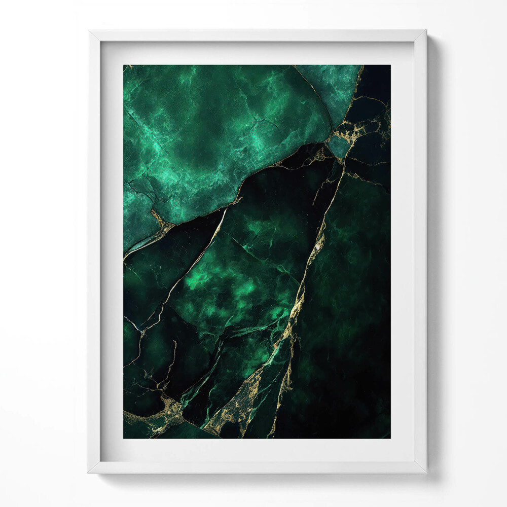 Obraz v rámu Lineární listy ginkga v boho stylu