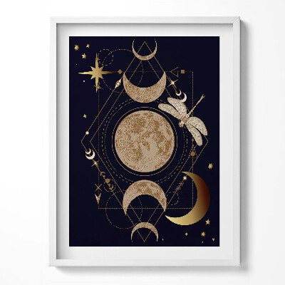 Obraz v rámu Magická kompozice prostoru a vážky