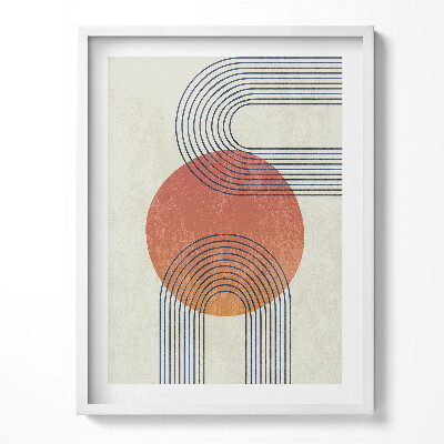 Obraz v rámu Moderní umění čáry a kruh