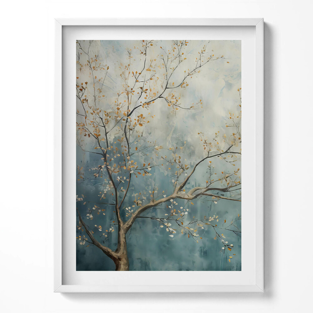 Obraz v rámu Malované větve stromů